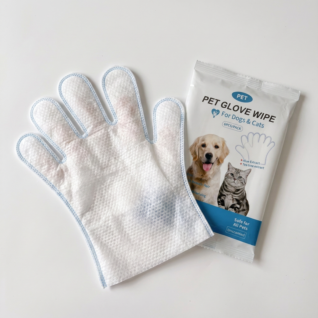 [en] FreshFur cleaning glove with packaging for dogs and cats