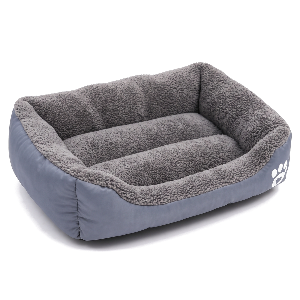 NapBox dog bed with raised rim in grey